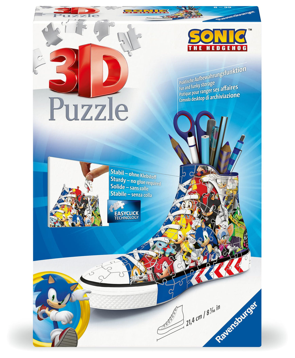 Ravensburger Sonic Sneaker Final Display as a playful desktop storage piece.