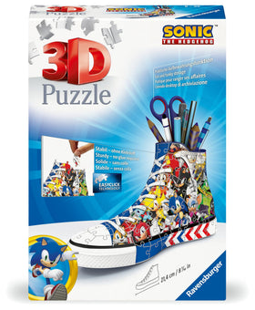 Ravensburger Sonic Sneaker Final Display as a playful desktop storage piece.