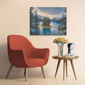 Ravensburger Spirit Island evergreen forest reflections offer immersive, glare-free crafting.