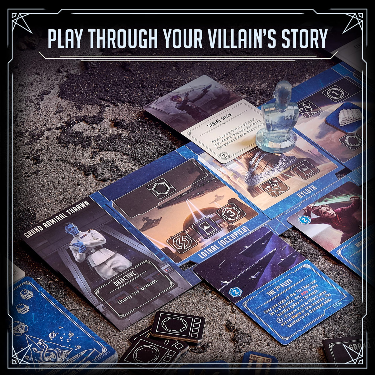 Ravensburger Star Wars Villainous cards and fate deck for varied strategies