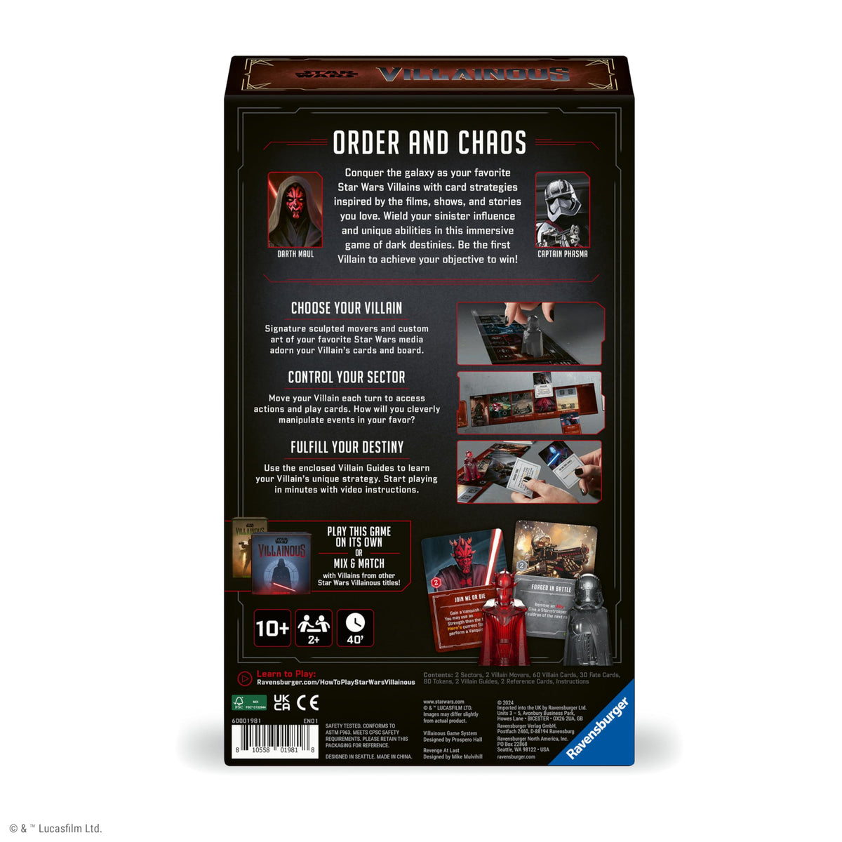 Ravensburger Star Wars Villainous Expandalone 2 packaging box designed for gifting.