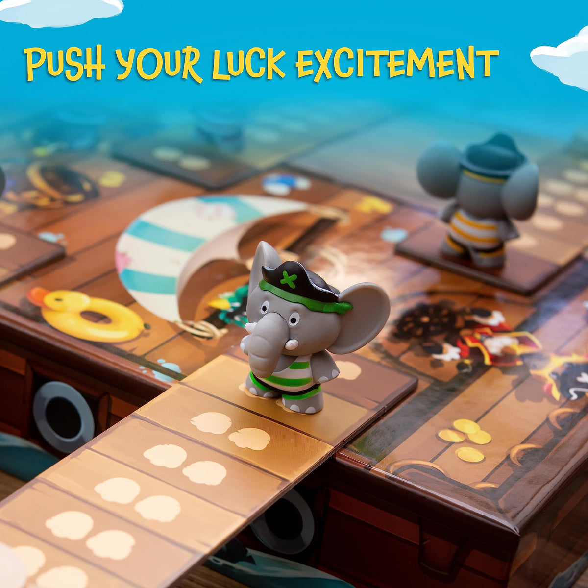 Ravensburger Stomp The Plank pirate ship setup: easy assembly for quick play sessions.