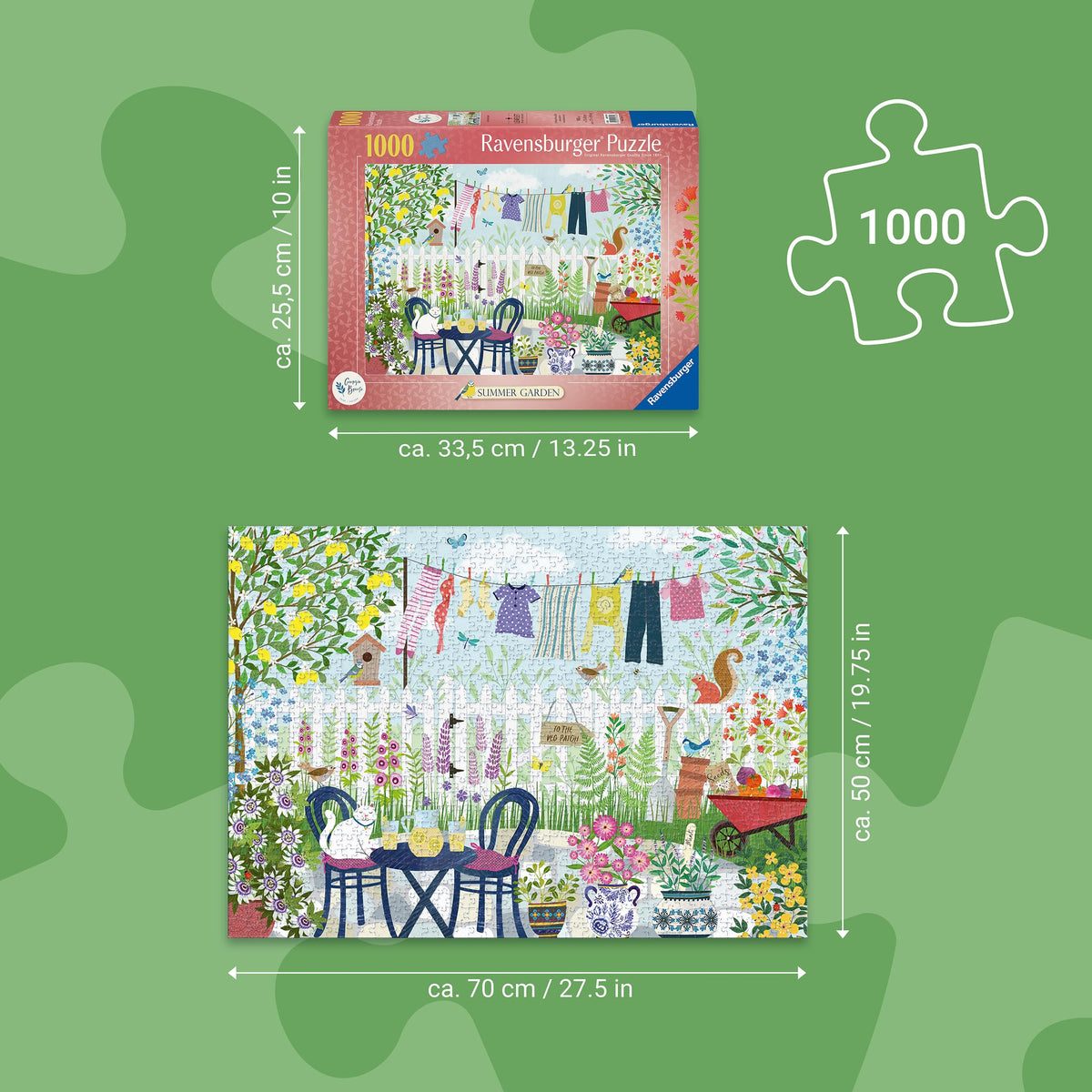 Ravensburger Summer Garden uses Softclick technology for a smooth, precise fit.
