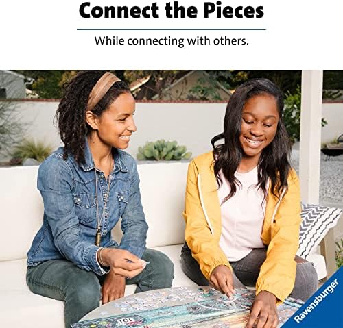 Ravensburger Sunset Lake puzzle features large-format pieces that simplify assembly and boost confidence