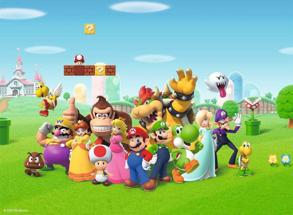 Ravensburger Super Mario 200pc puzzle featuring vibrant artwork for colorful play