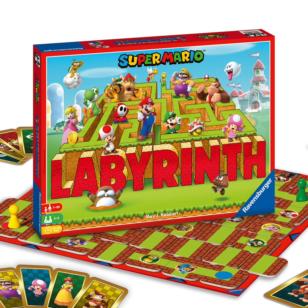 Ravensburger Super Mario Labyrinth game board for engaging family play.