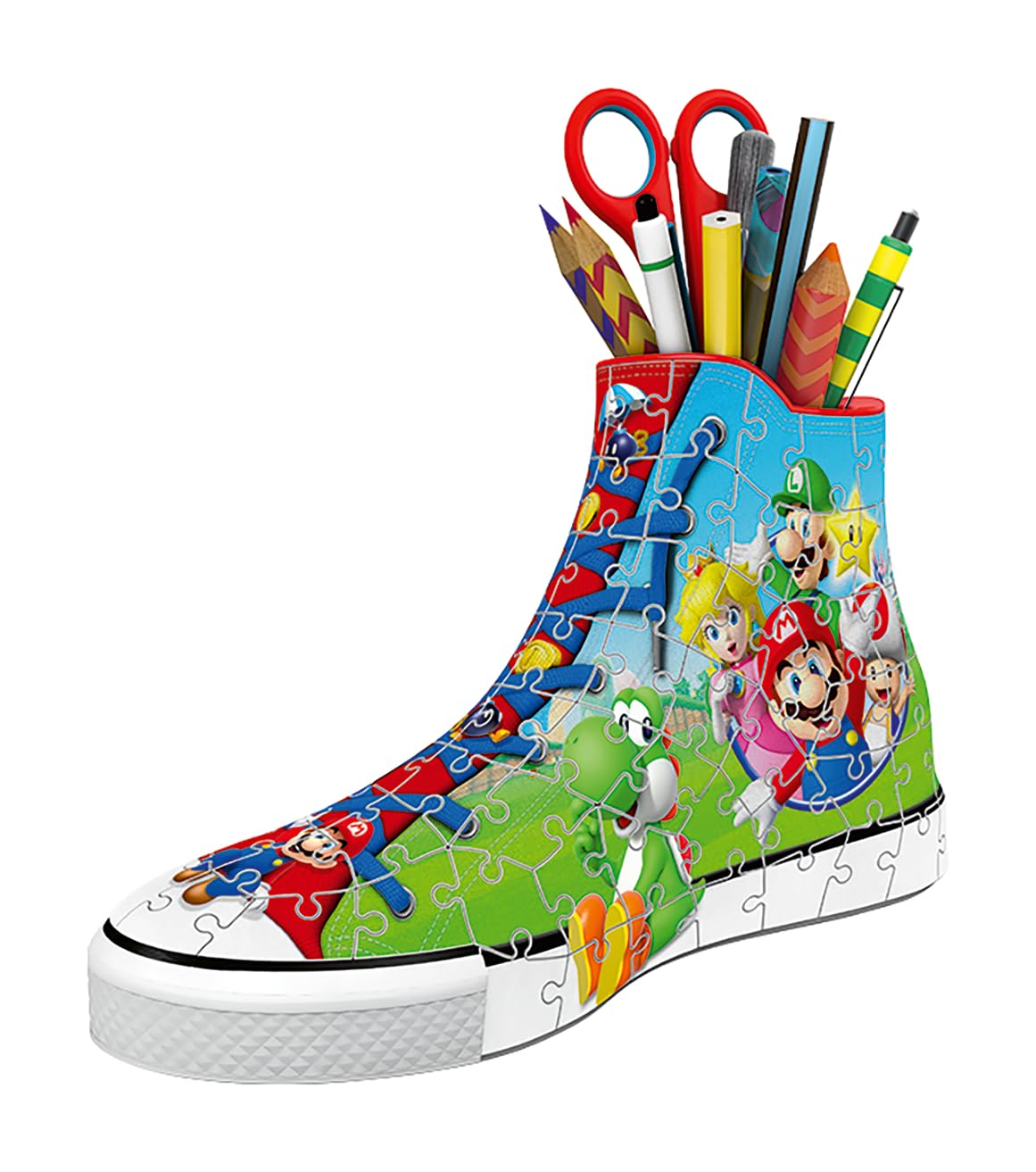 Ravensburger Super Mario Sneaker display-ready for shelves or desks.