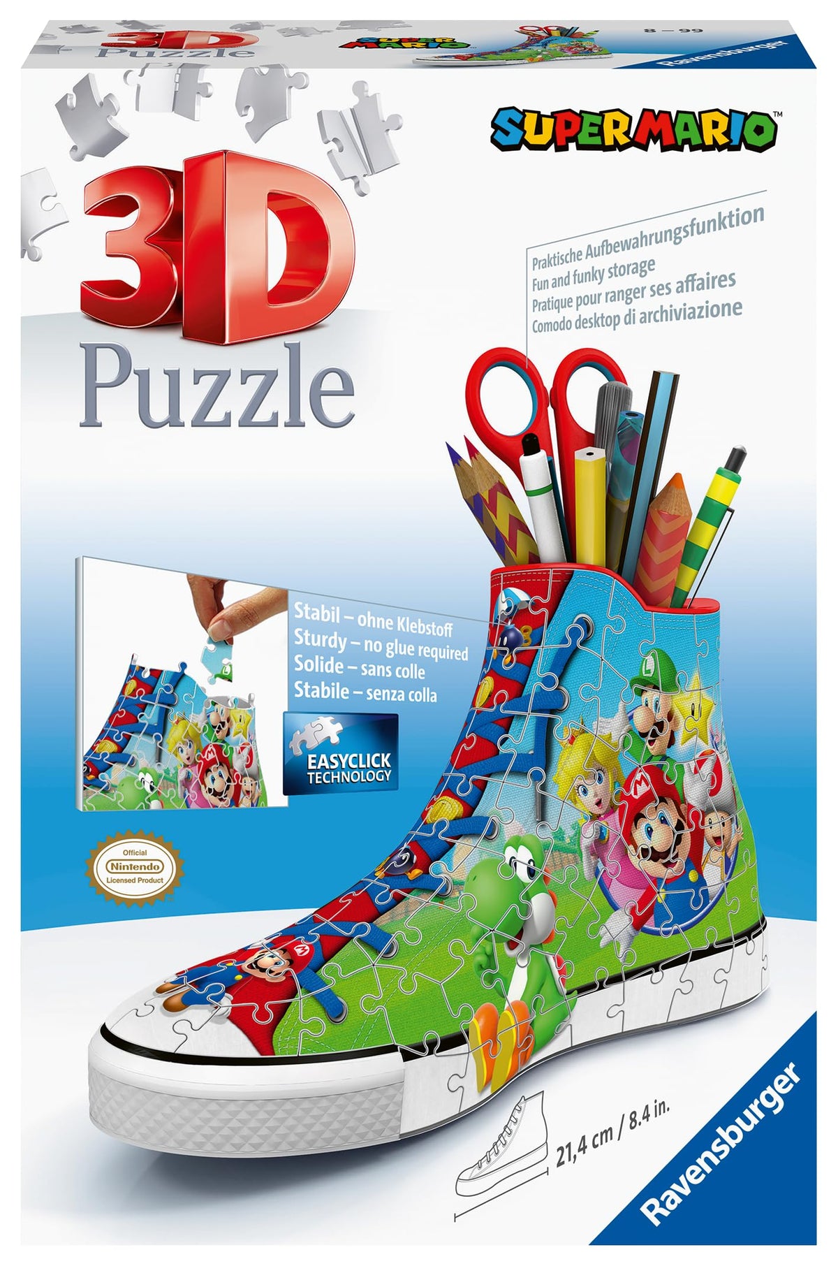 Ravensburger Super Mario Sneaker storage for small items.