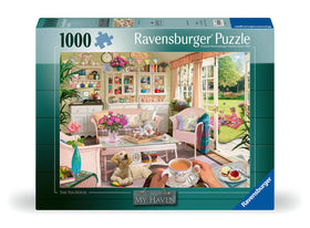 Ravensburger Tea Shed lawn scene captures tea-time charm for a peaceful puzzle session