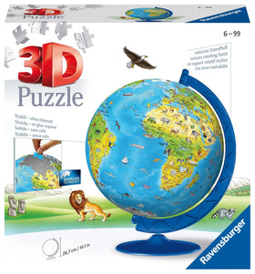 Ravensburger ten-point-five-inch globe display as a striking room centerpiece