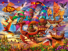 Ravensburger The Flight puzzle with ships and birds, ideal for immersive relaxation