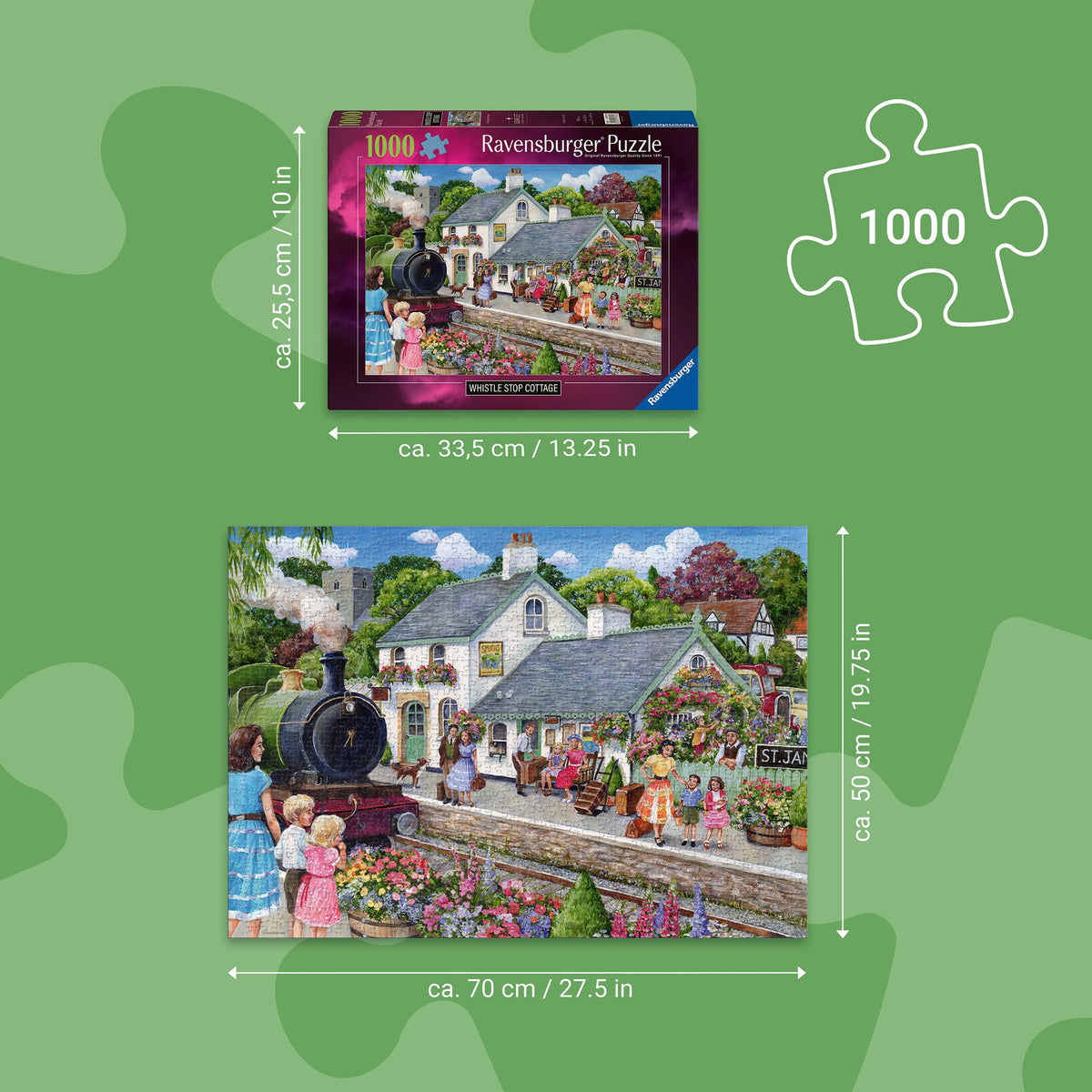 Ravensburger Whistle Stop Cottage build session, a calming break during a busy day.