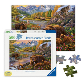 Ravensburger Wilderness bears forest scene—calming puzzle time.