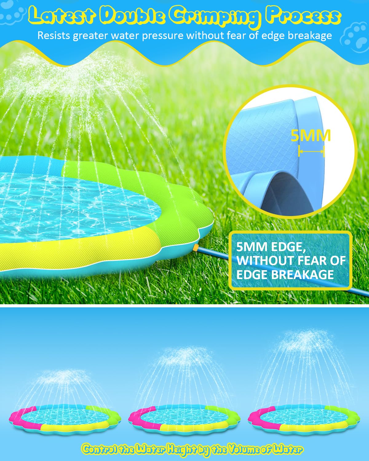 Raxurt splash pad sprinkler direction can be adjusted for custom water play.