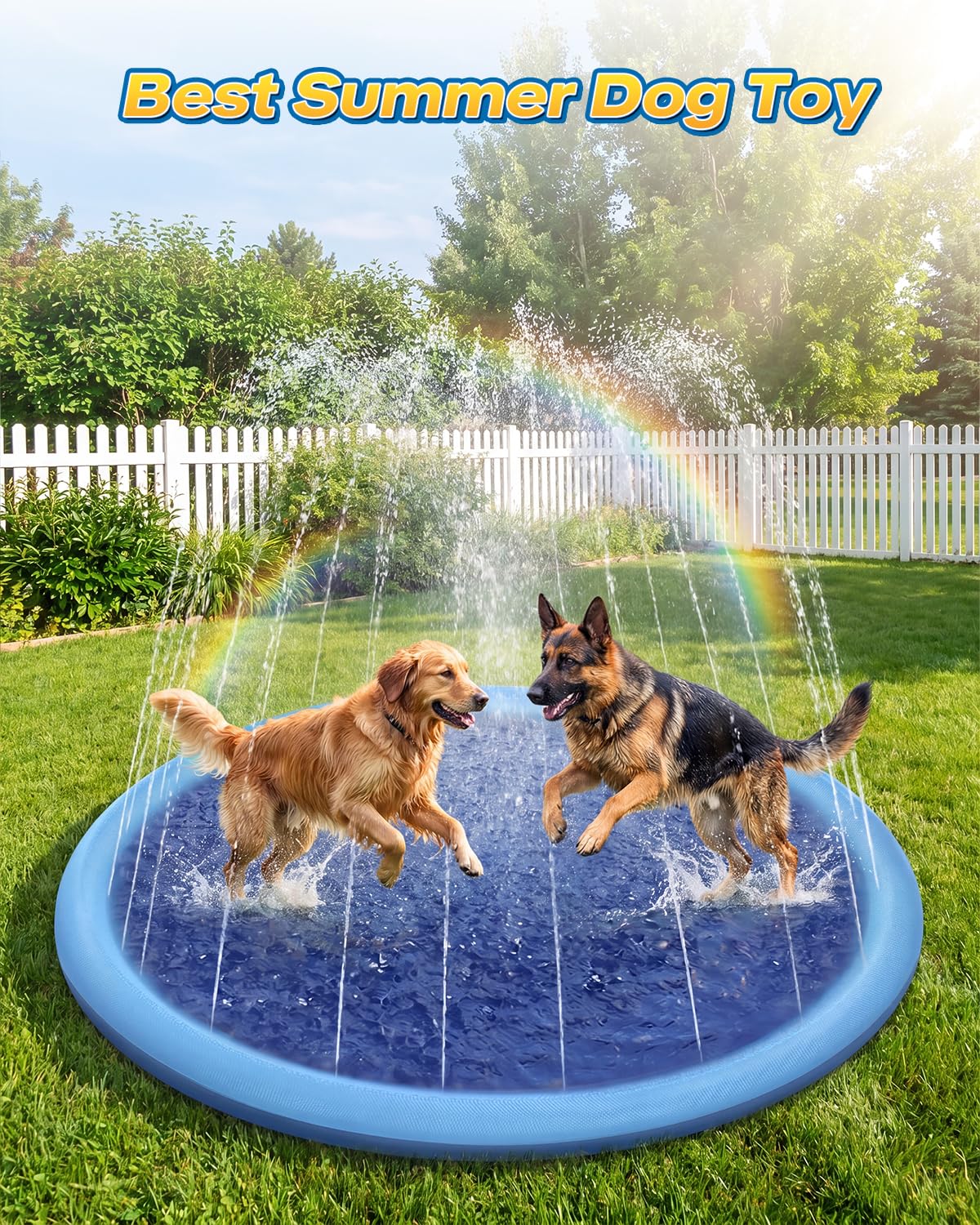 Raxurt splash pad anti-slip texture helps dogs stay steady during play.