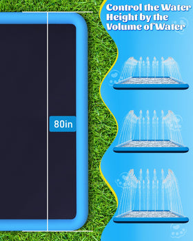 Raxurt Splash Pad folds for easy storage and fast setup.