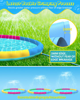 Raxurt Splash Pad with non-slip texture helps kids stay balanced.