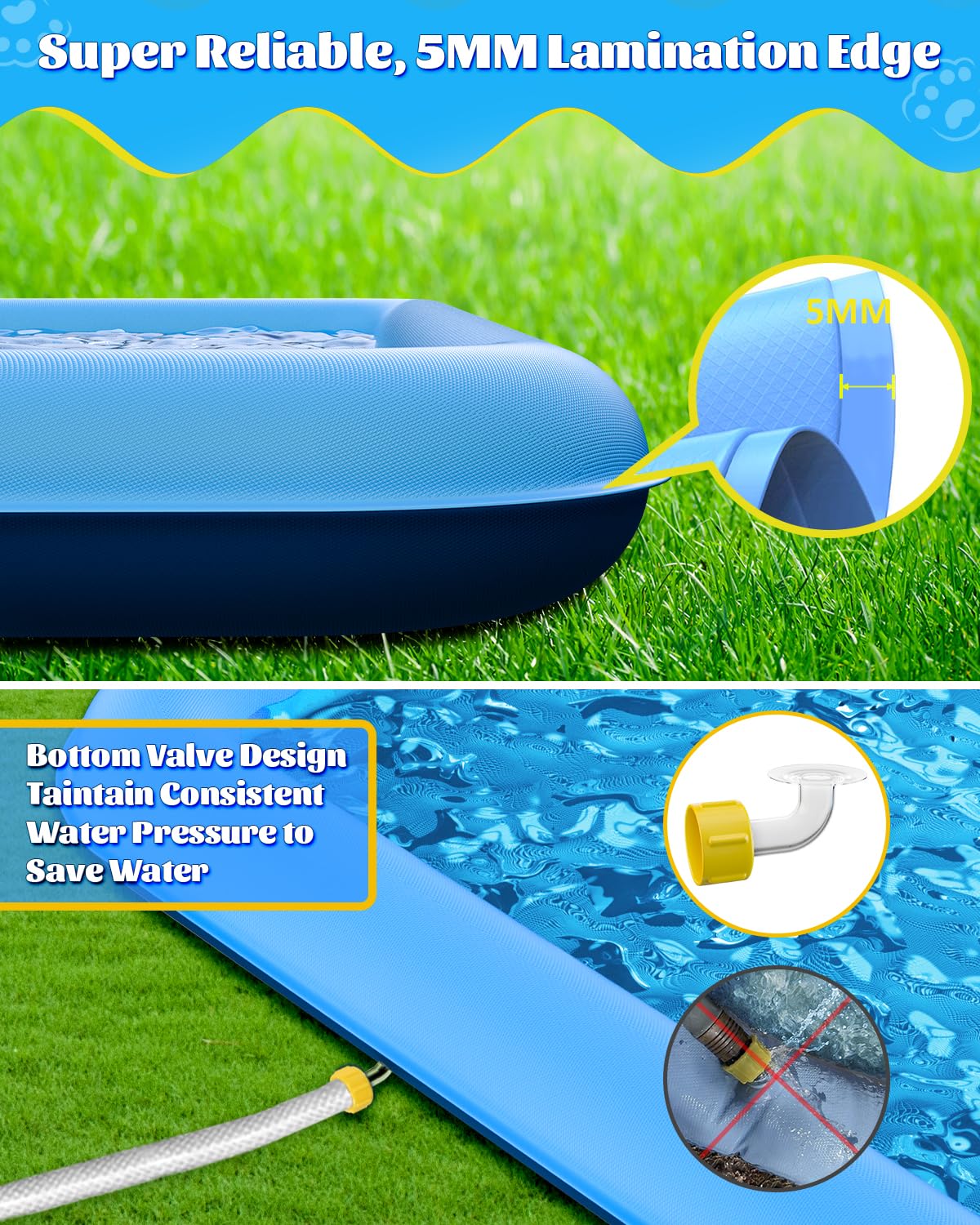 Raxurt Splash Pad thick PVC 055mm durability for outdoor use