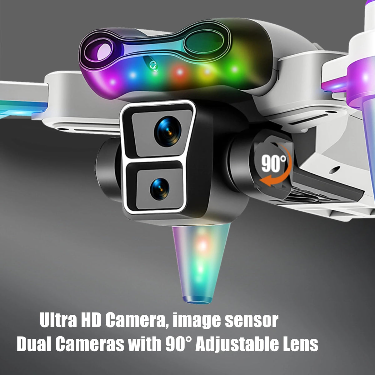 RayDeafcoo built-in 2.4 inch FPV screen for real-time viewing.