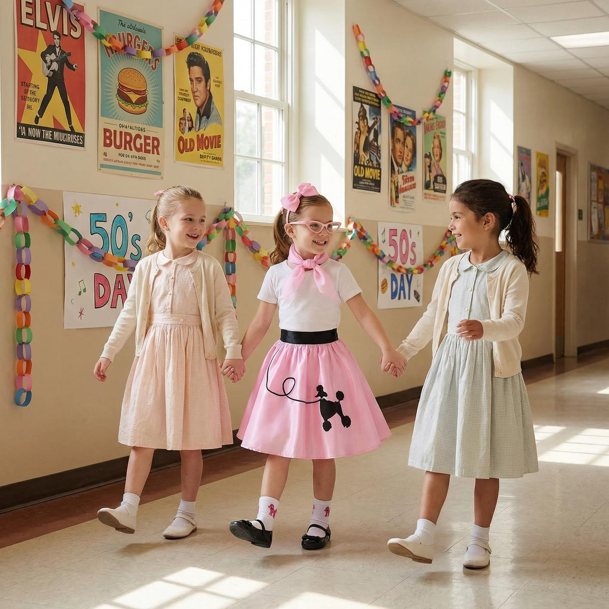 Rayekrot 50s costume flatlay shows included pieces for easy outfit planning.