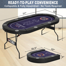 RAYKEEP portable table suitable for home games and travel.