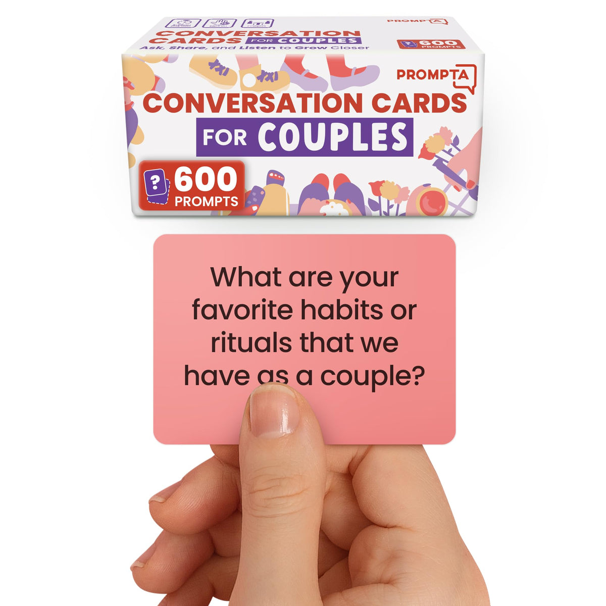 Rayliad Prompta 600 blue cards for warm icebreakers and conversation starters