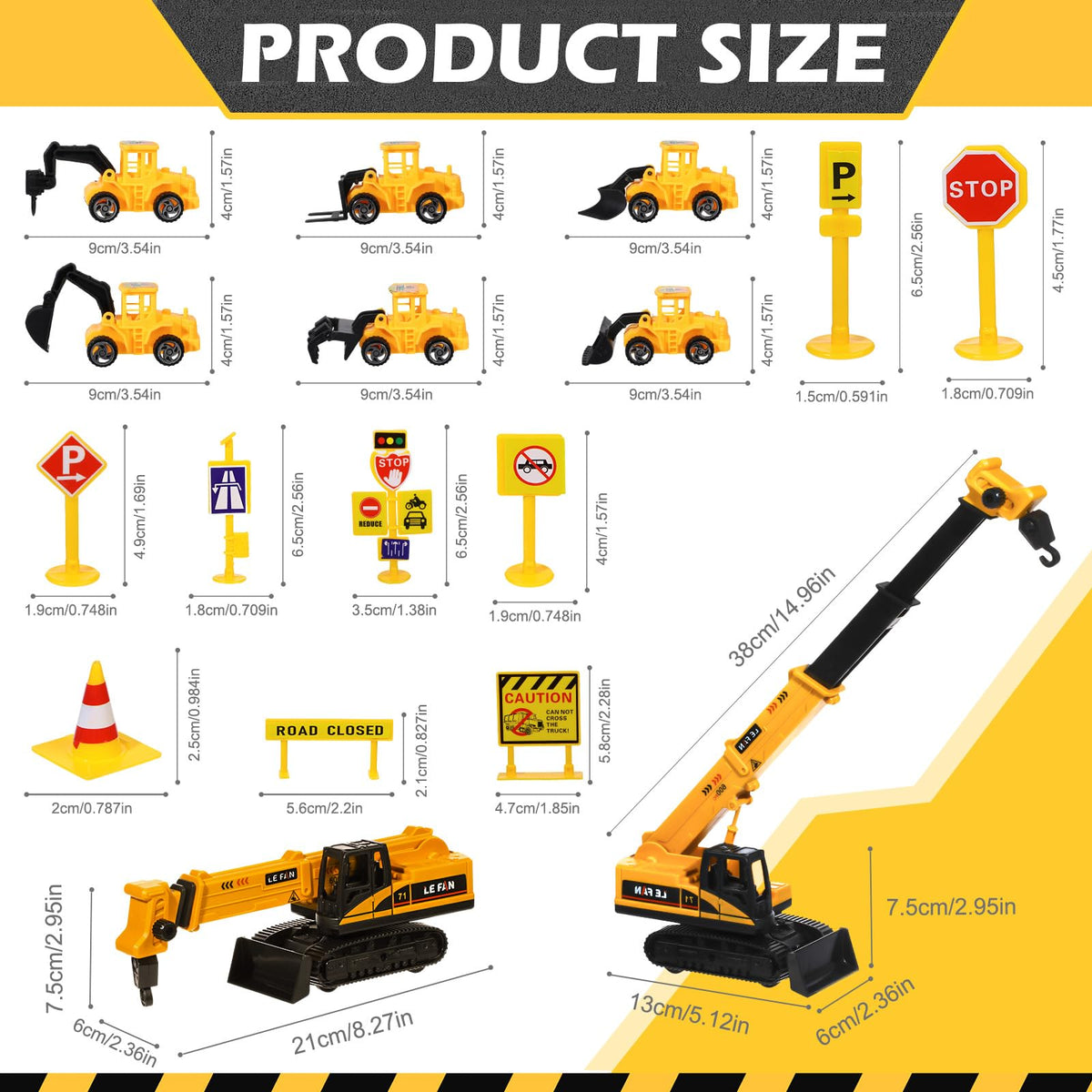 RAYNAG traffic road sign toppers for clear party signage and cake design