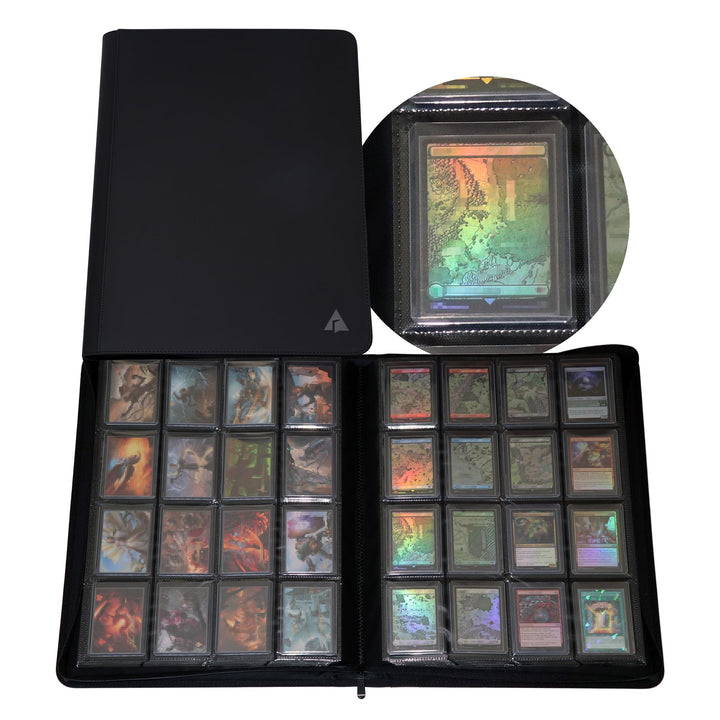 Rayvol front cover with padded protection guarding stored cards during transport