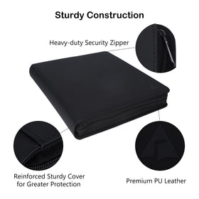 Rayvol 2000 binder features a zippered closure for extra protection of contents.