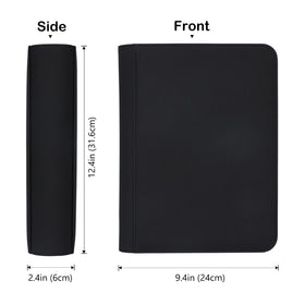 Rayvol double-sided pockets with low-friction backing keep cards separated.
