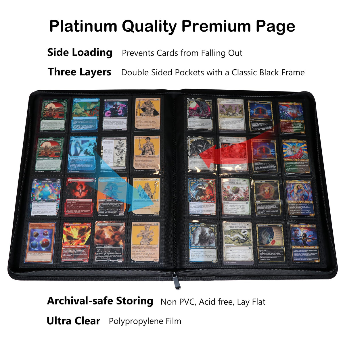 Rayvol binder zippered closure keeps contents secure during transport.
