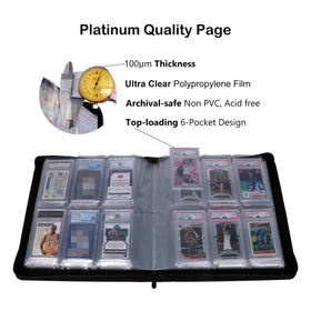 Rayvol PSA Slab Binder inside pages showing six pockets for 72 slabs