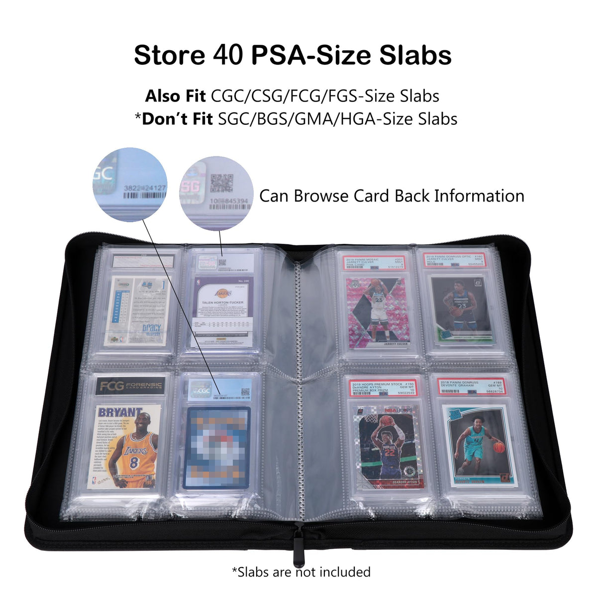 Rayvol binder interior pages showing four-pocket layout for easy viewing.