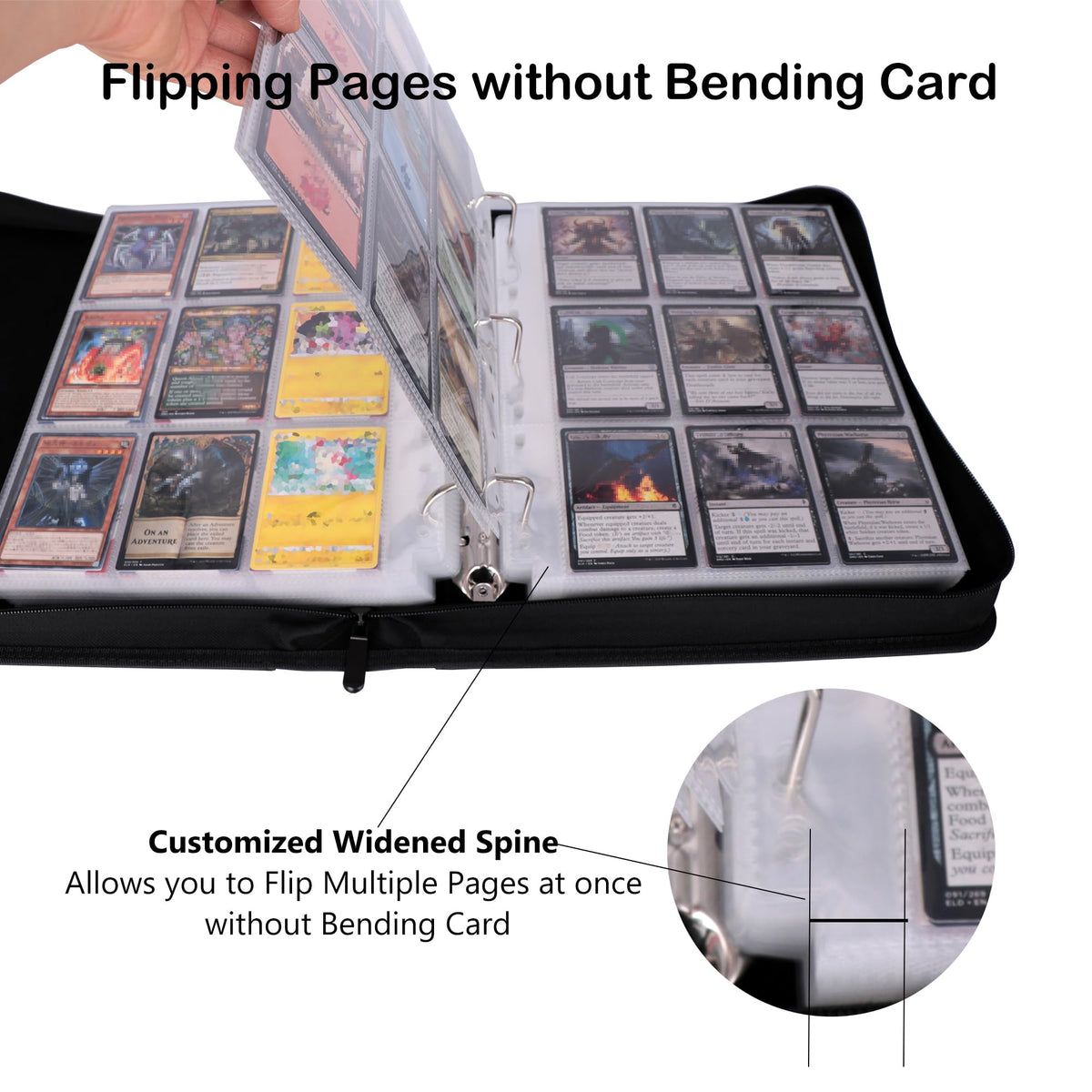 Rayvol binder demonstrates 1404-card capacity for large collections.