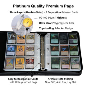 Rayvol binder shows 78 double-sided pages for organized card display.