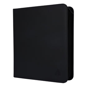 Rayvol trading card binder black front cover with padded protection for valuables.