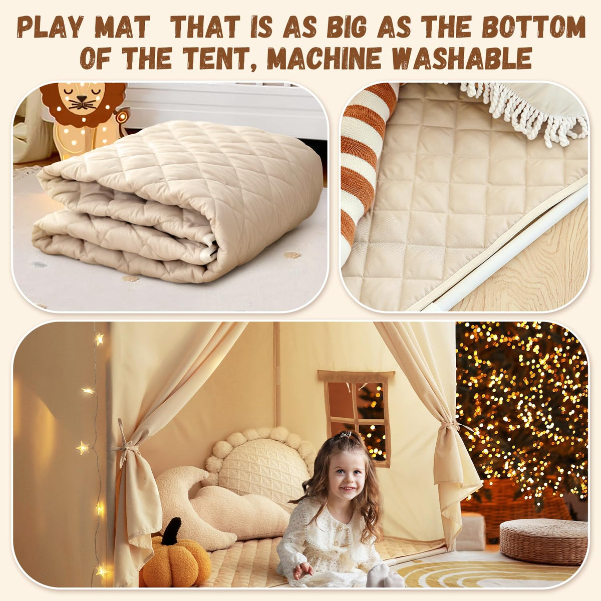 Razee play tent in a bedroom decor setting as a charming focal point.