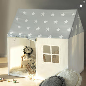 Razee play tent features a durable frame for sturdy indoor fun