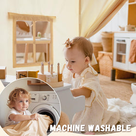 Razee play tent in a family room invites gentle, imaginative play.