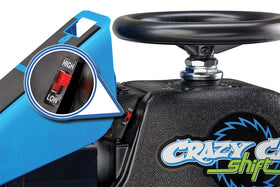 Razor Crazy Cart Shift drift action captures automatic engagement for practice.