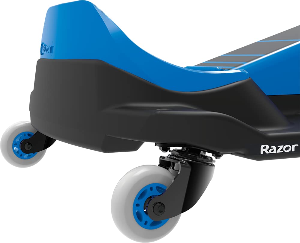 Razor Crazy Cart Shift side drift angle highlights easy rear drift for confidence.