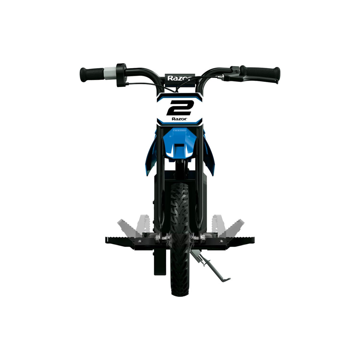 Razor MX125 controls and throttle area highlights easy twist-grip operation for beginners