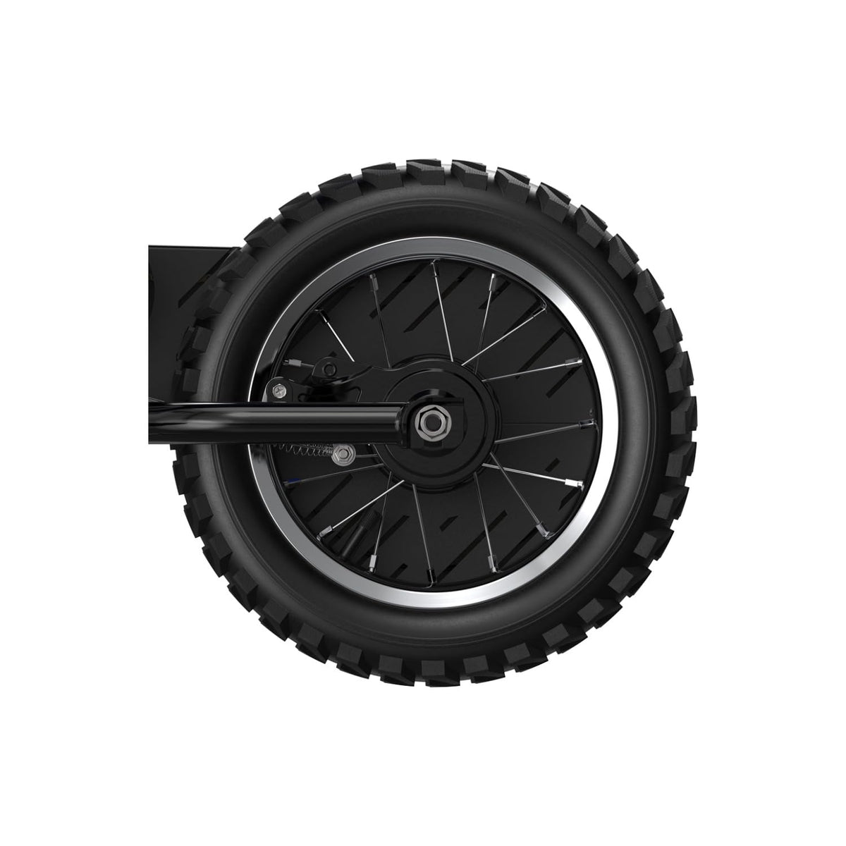 Razor MX125 power motor close-up demonstrates high-torque performance for zippy acceleration