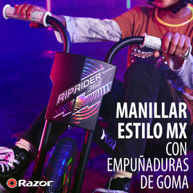 Child performing a 360-degree spin on Razor RipRider 360 Lightshow