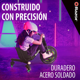 Razor RipRider 360 Lightshow rear casters glow during spins and drifts