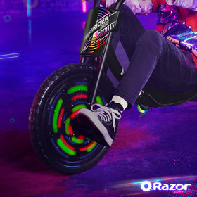 Razor RipRider 360 Lightshow classic design with double crown fork for confident steering