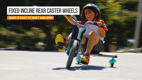 Razor RipRider 360 Mini dual casters enable effortless drifting.