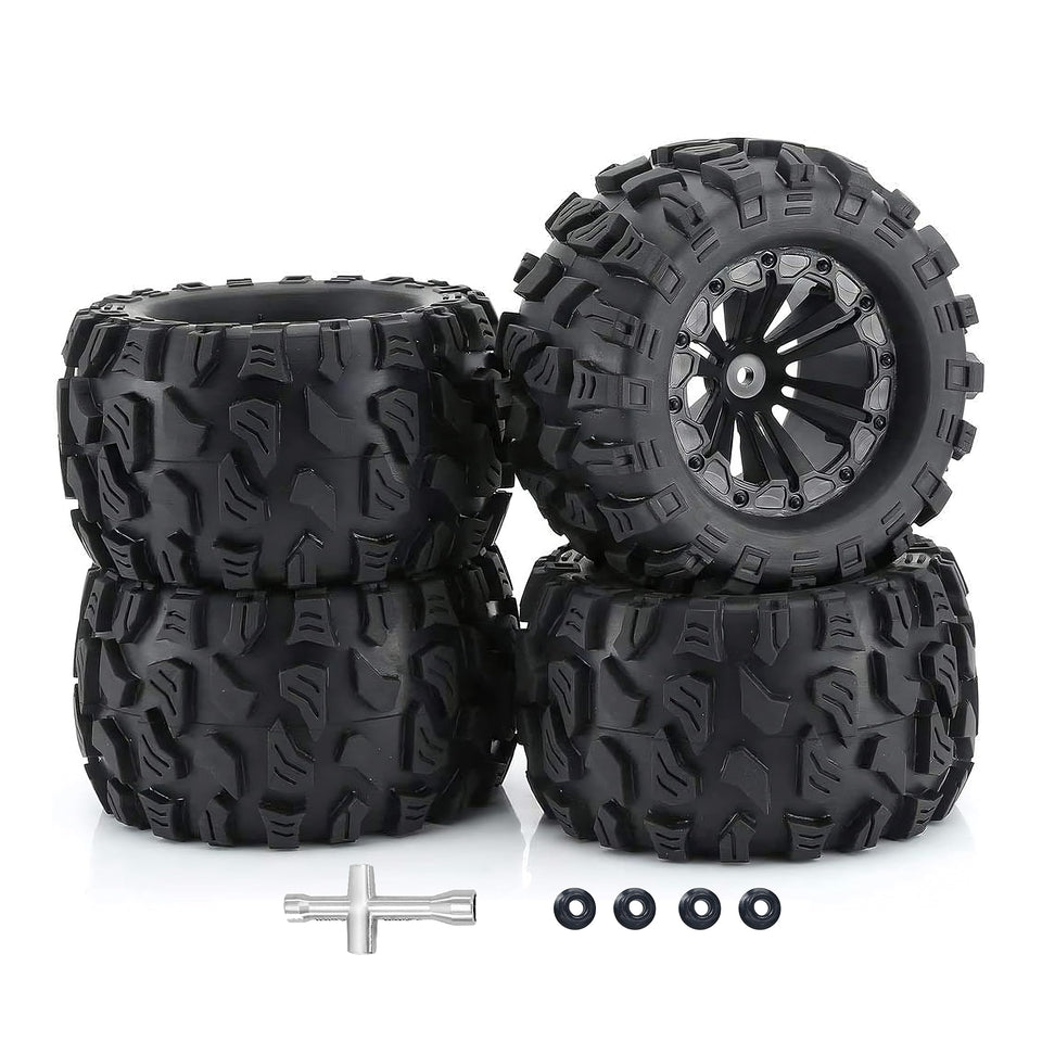 RC Station 12mm hex wheels for 1/10 scale cars, ready to install.
