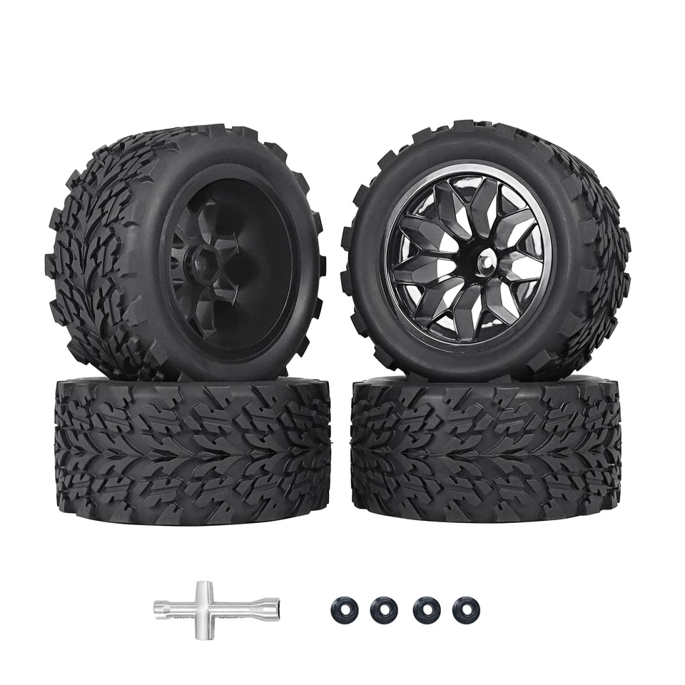 RC Station 12mm hex wheels pack ready for quick upgrades on 1/10 RC trucks.
