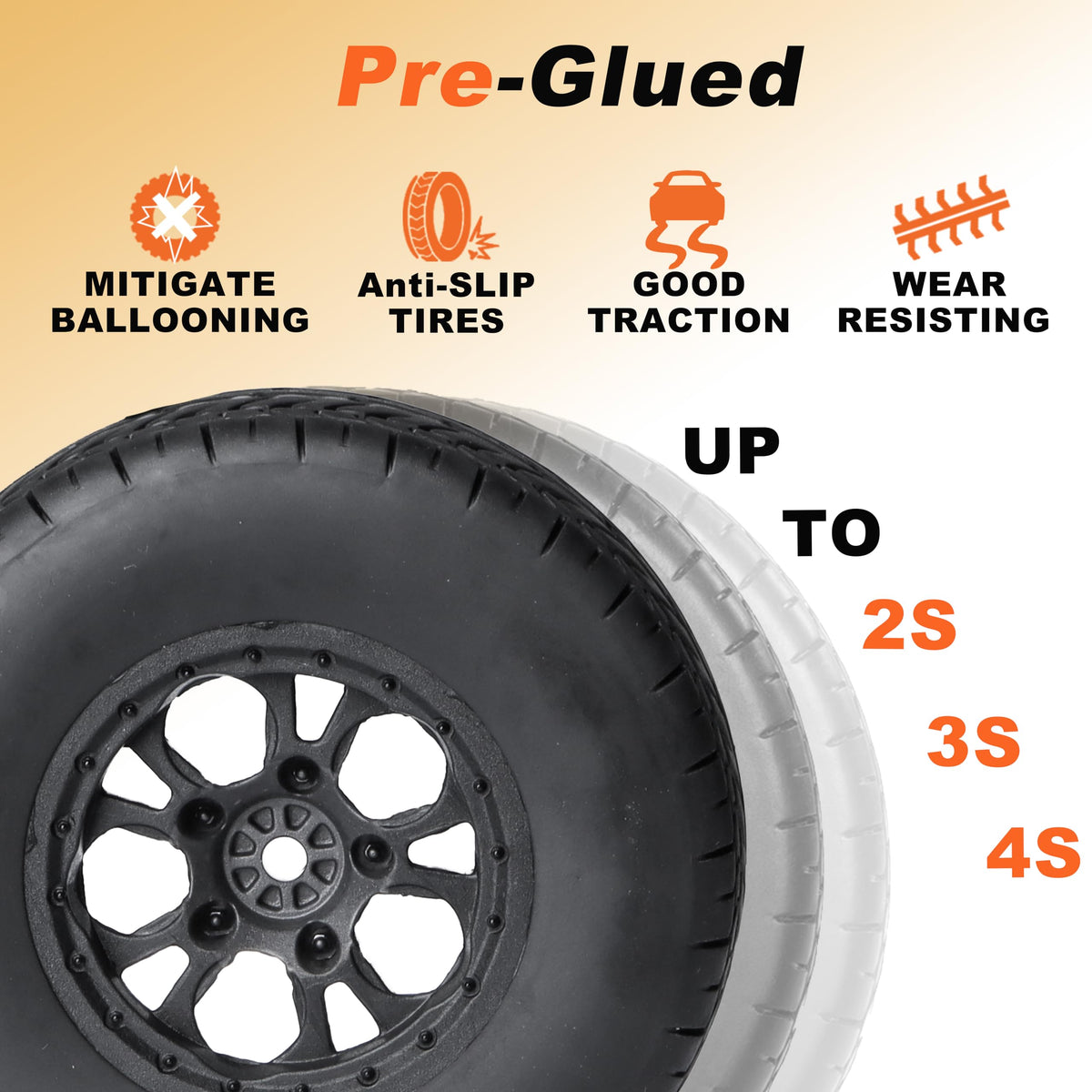 RC Station 45mm width tire for precise steering and solid grip